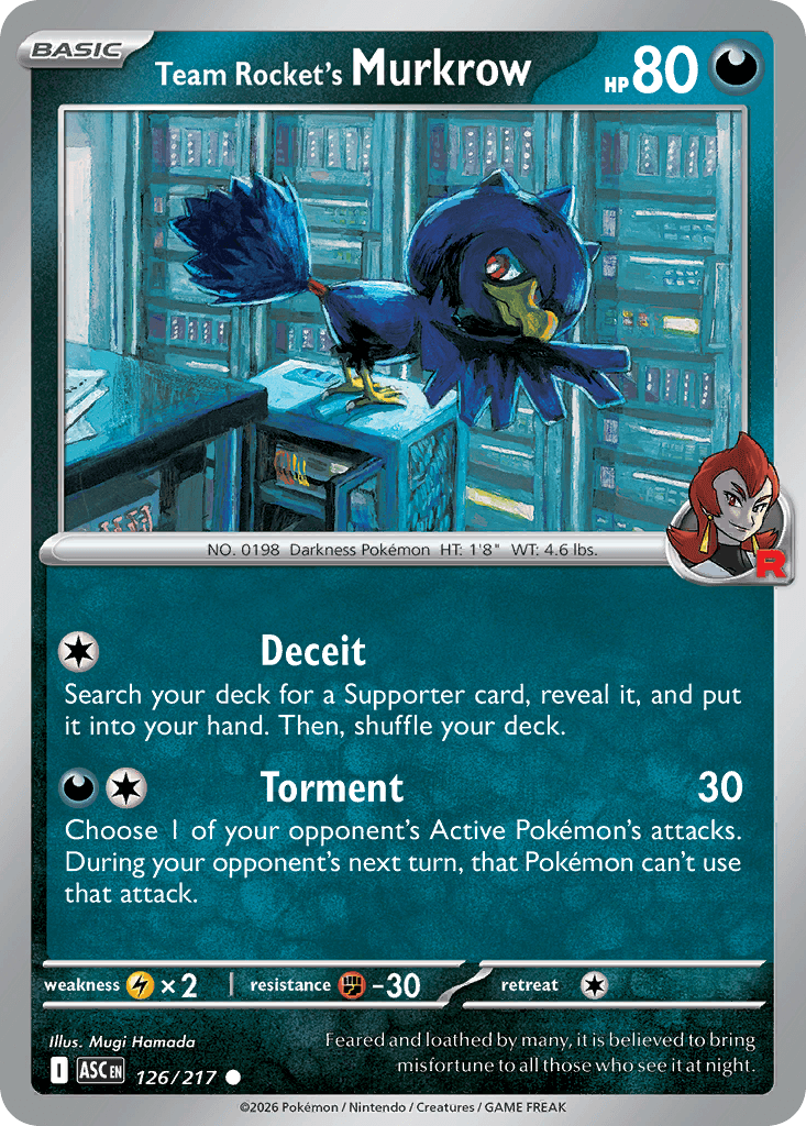 Team Rocket's Murkrow 126/217