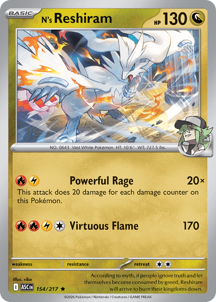 N's Reshiram 154/217
