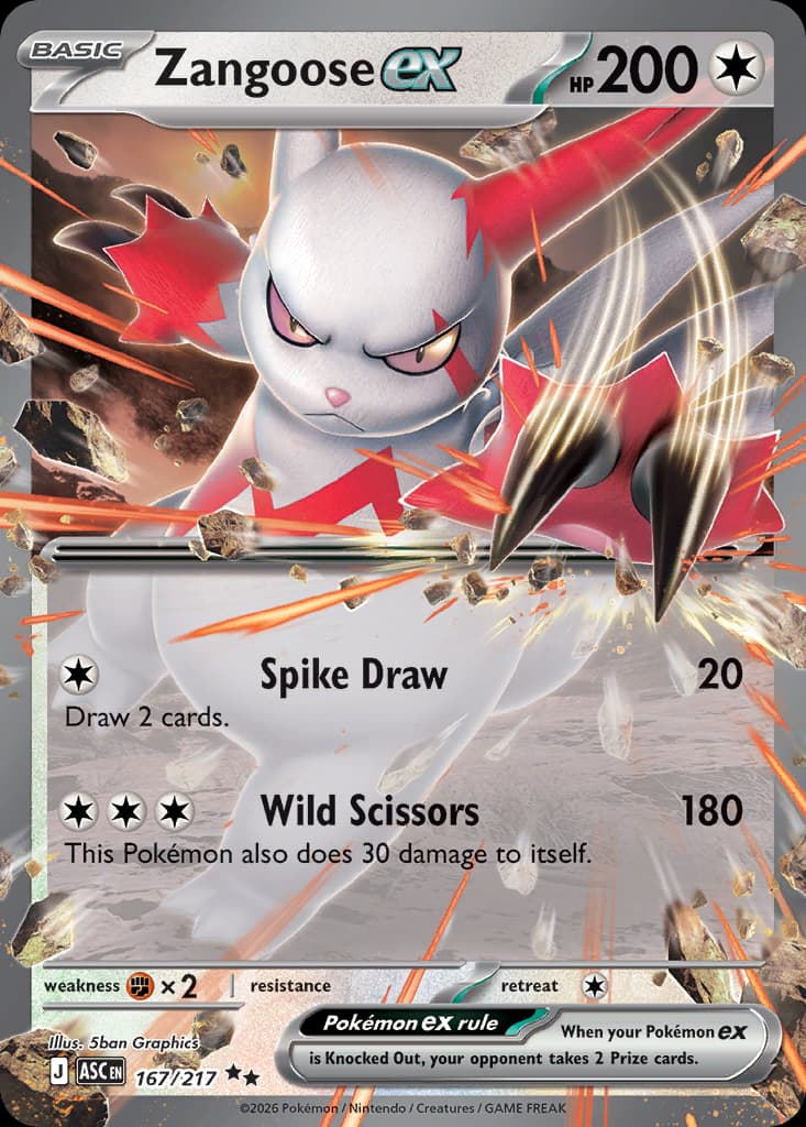 Zangoose ex 167/217
