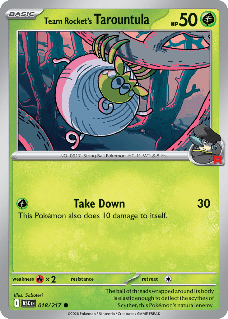 Team Rocket's Tarountula 18/217