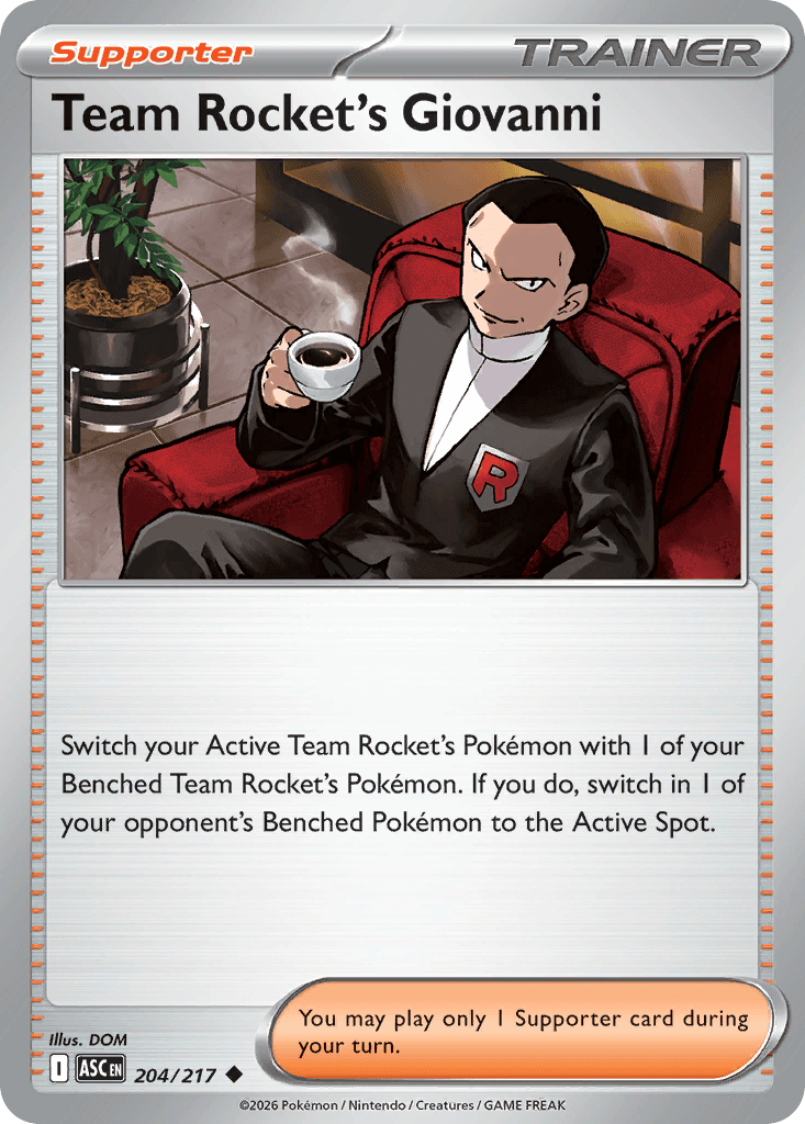 Team Rocket's Giovanni 204/217