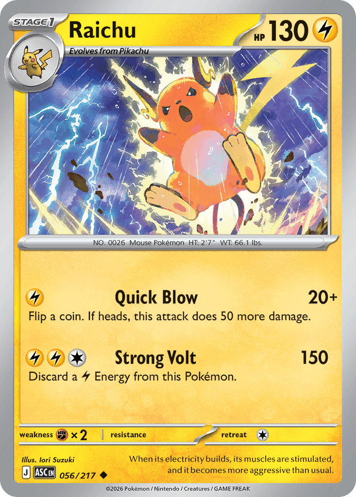 Raichu 56/217