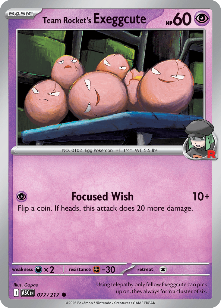 Team Rocket's Exeggcute 77/217