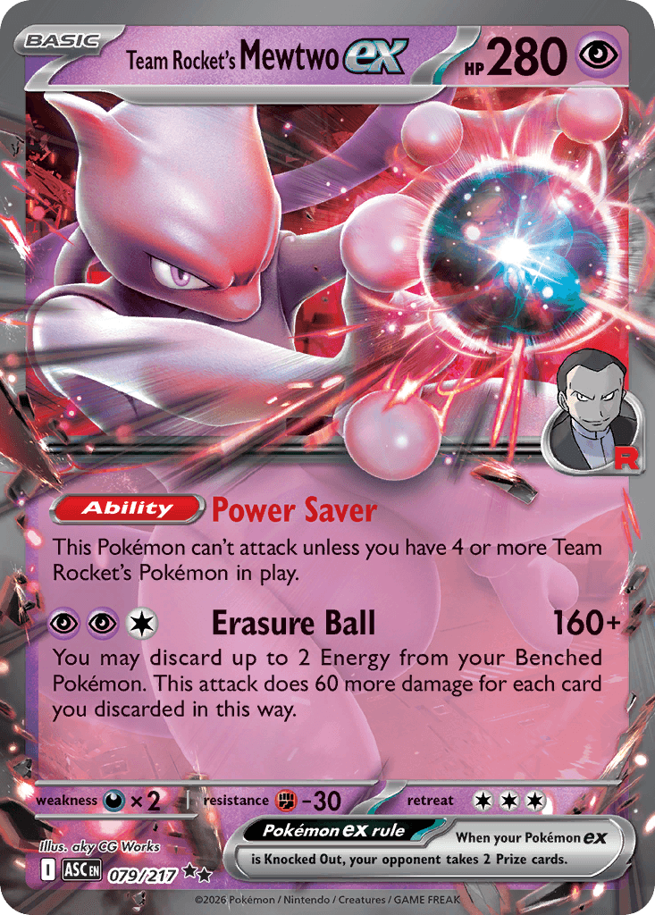 Team Rocket's Mewtwo ex 79/217