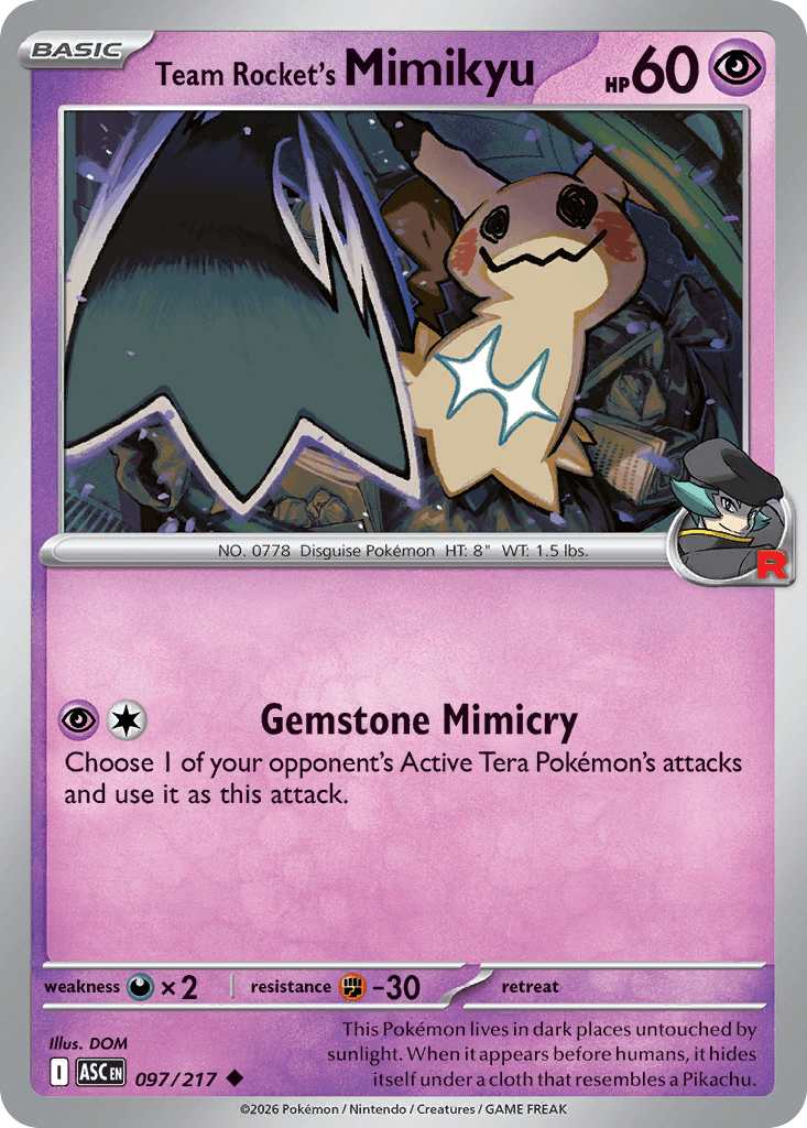 Team Rocket's Mimikyu 97/217
