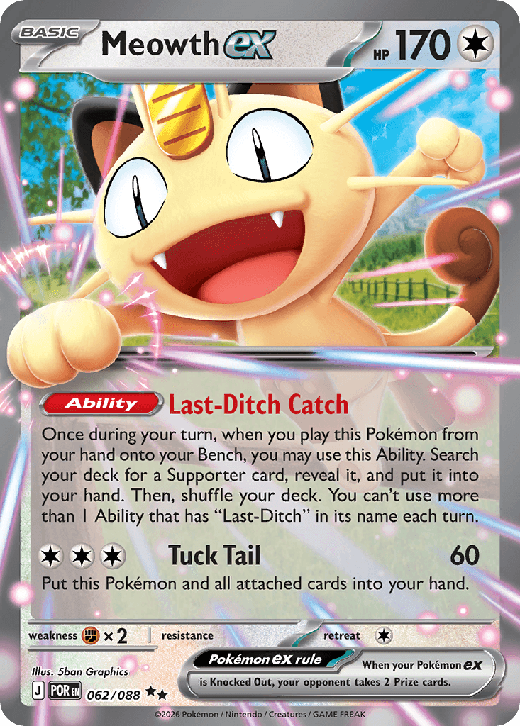 Meowth ex 62/88