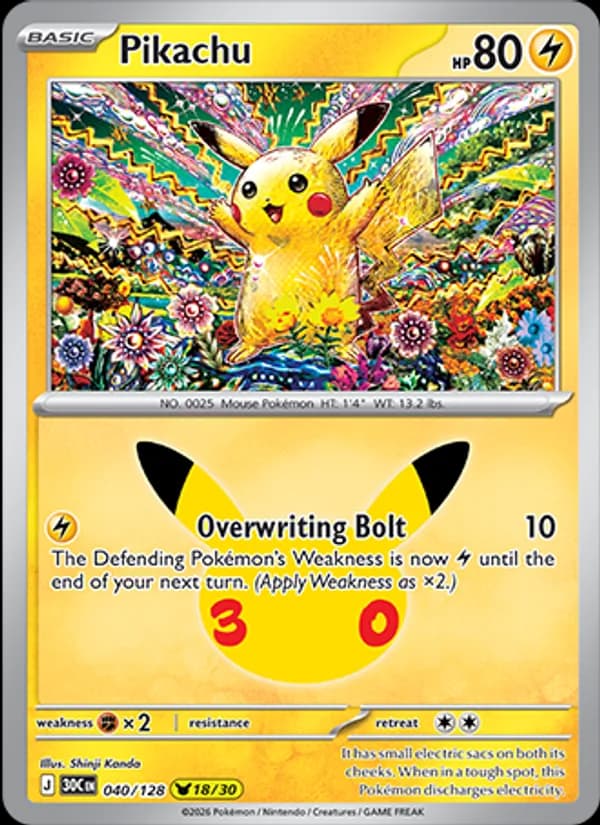 Pikachu 040/128